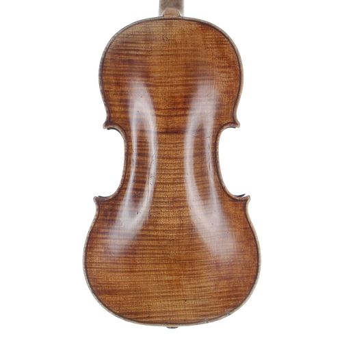 2490 - Interesting late 18th/early 19th century English violin labelled Joseph Guarnerius, 14 1/16