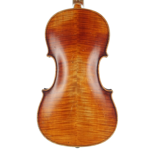 2491 - Lowendall violin circa 1900, stamped Concert Violin behind the peg box, 13 15/16