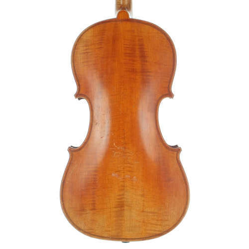 2492 - Good French three-quarter size Compagnon violin circa 1900, 13 3/16