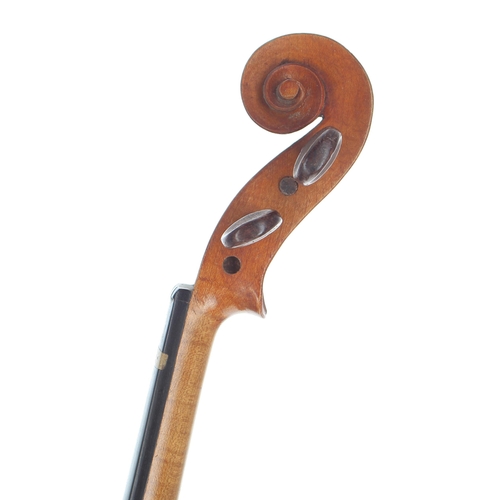 2492 - Good French three-quarter size Compagnon violin circa 1900, 13 3/16