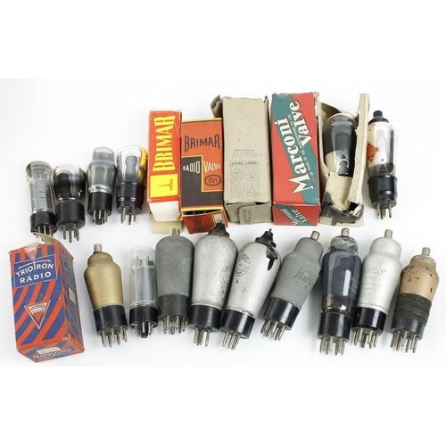 871 - Selection of larger amplifier valves to include Triotron, Brimar, Mazda etc