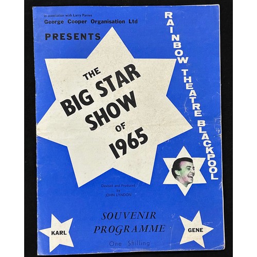 711 - Gene Vincent - autographed programme for The Big Star Show in 1965, also signed by Karl Denver and G... 