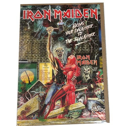 719 - Iron Maiden - four promotional posters including 'Bring Your Daughter to the Slaughter', 39.5