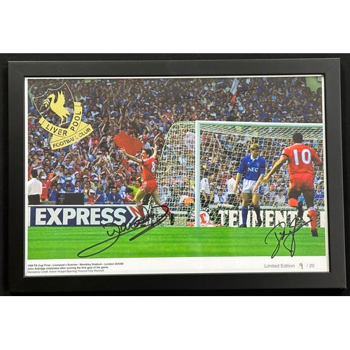 726 - Liverpool Football Club - autographed limited edition print from the 1989 FA Cup final, showing John... 