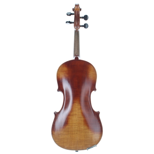 2063 - Early 20th century German violin, 14 1/4