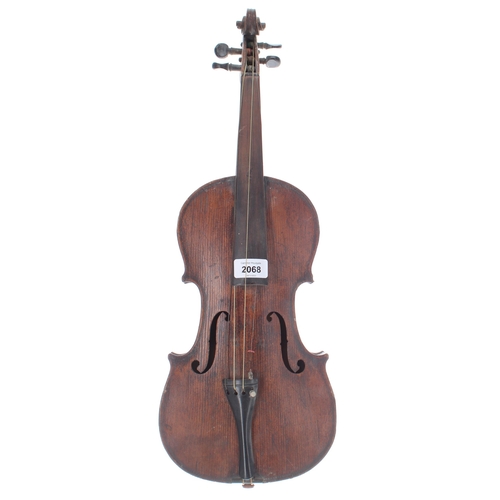 2068 - Late 19th century violin of the Caussin School, 14