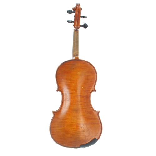 2070 - Early 20th century violin labelled John Gray, violin maker and repairer, Sunderland, fecit Anno..., ... 