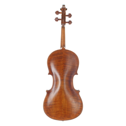 2077 - Late 19th century violin, 14 3/8