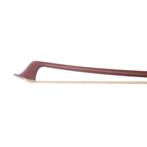 2233 - Nickel mounted violoncello bow, unstamped, 77gm