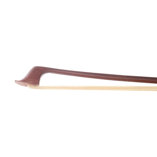 2252 - Nickel mounted violoncello bow, unstamped, 79gm