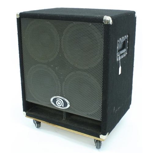 800 - Ampeg BSE410HLF bass guitar amplifier speaker cabinet, with cover