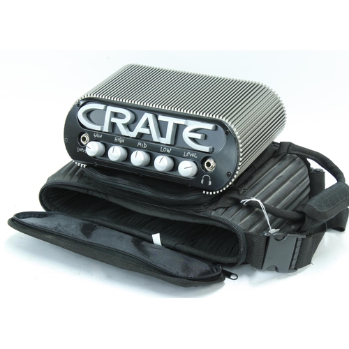 809 - Crate Power Block stereo guitar amplifier head, with original gig bag