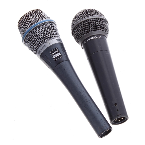 1362 - Shure Beta 87A dynamic microphone; together with a Behringer Ultravoice microphone (2)... 