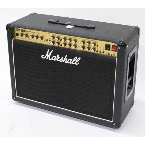 774 - 2005 Marshall JCM 2000 TSL 100 watt 2 x 12 combo guitar amplifier, with cover, foot switch and power... 