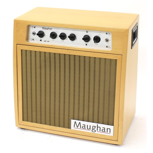 783 - Maughan MP21R valve guitar amplifier, made in UK, with original footswitch, meter, brochure and revi... 