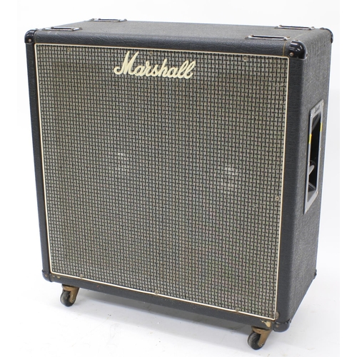 825 - 1970s Marshall 2064 twin speaker lead/organ/bass guitar amplifier speaker cabinet, fitted with a pai... 