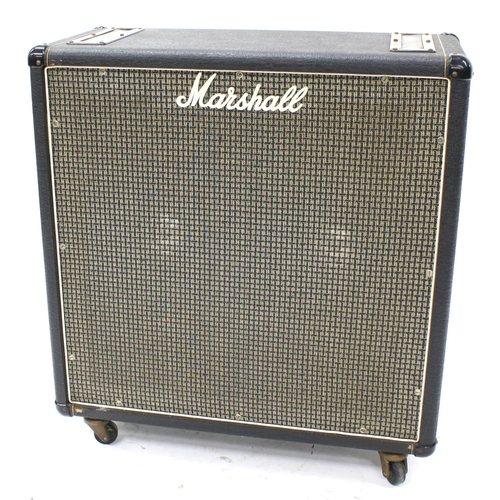 826 - 1970s Marshall 2064 twin speaker lead/organ/bass guitar amplifier speaker cabinet, fitted with a pai... 