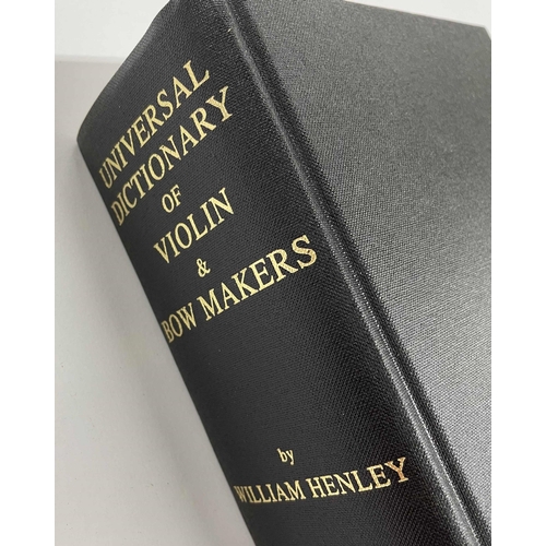 2115 - William Henley - Universal Dictionary of Violin & Bow Makers, reprinted 1997 edition... 