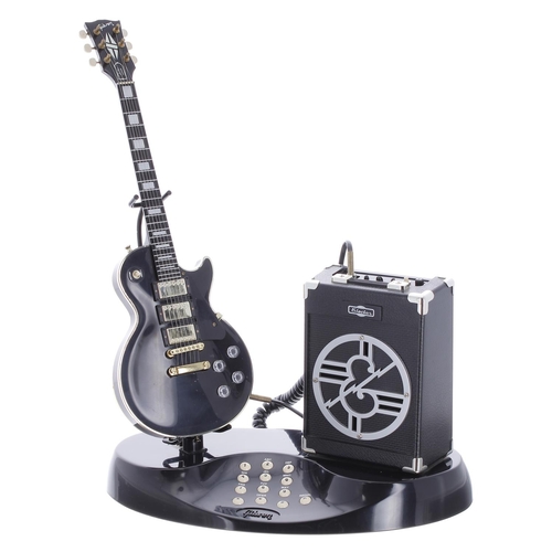 1125 - Gibson telephone, modelled as a '57 Les Paul Custom guitar and Epiphone Electar amplifier, boxed... 