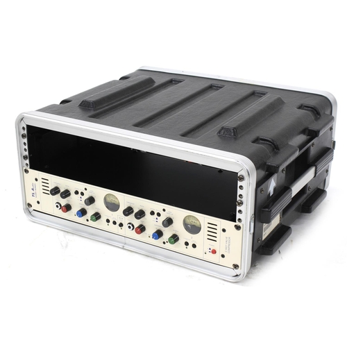 1339 - TL Audio Ivory Series C-5021 valve compressor rack unit, fitted within a rack flight case... 