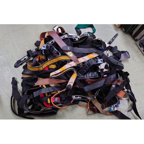 1134 - Large quantity of guitar straps including some branded examples; such as Fender, Fender Custom Shop,... 