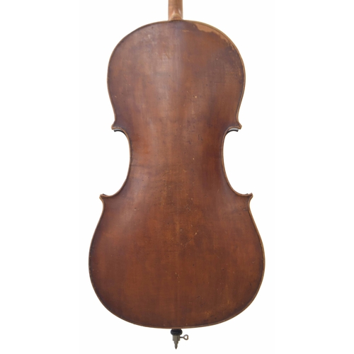 2506 - Late 19th century German violoncello, 29 7/8