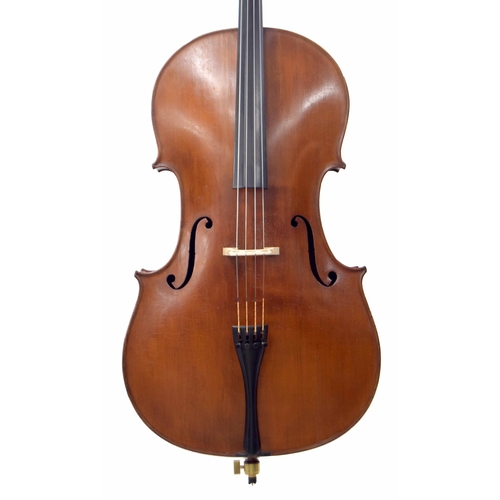 2511 - English violoncello by and labelled Franz Georg Rost, 44 Lemington Street, London W1, 1955. Born 9th... 