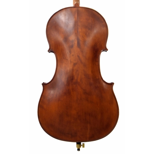 2511 - English violoncello by and labelled Franz Georg Rost, 44 Lemington Street, London W1, 1955. Born 9th... 