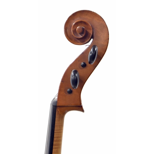 2511 - English violoncello by and labelled Franz Georg Rost, 44 Lemington Street, London W1, 1955. Born 9th... 