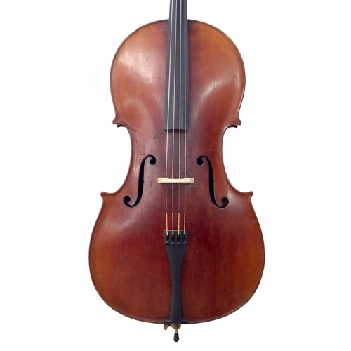 2512 - French Mirecourt violoncello circa 1890 labelled Vuillaume á Paris,..., also branded Vuillaume á Par... 