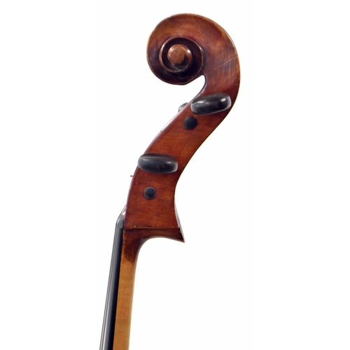 2512 - French Mirecourt violoncello circa 1890 labelled Vuillaume á Paris,..., also branded Vuillaume á Par... 