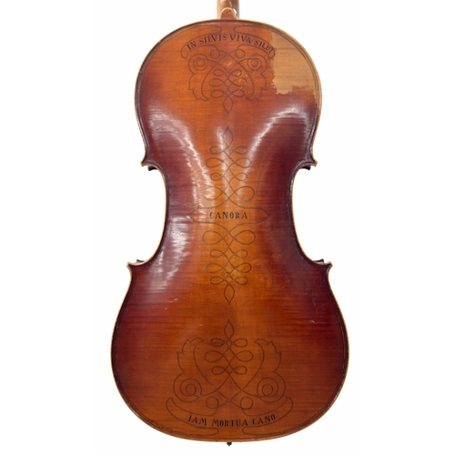 2515 - Good late 19th century violoncello labelled Neuner & Hornsteiner Mittenwald (Baiern 1886), the t... 