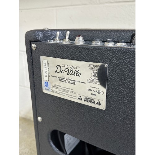 750 - Fender Hot Rod DeVille guitar amplifier, made in Mexico, ser. no. B-312250, with dust cover, footswi... 