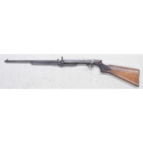 27 - BSA light pattern .177 under lever air rifle, with monogramed chequered grip, serial no. L38661, 40