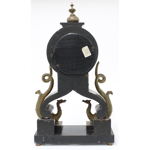 1511 - Austrian mahogany Grand Sonnerie three train mantel clock, the movement striking on two gongs with s... 