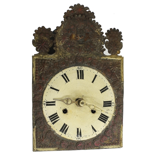 2616 - Early Black Forest two train wall clock striking on a gong, the 10