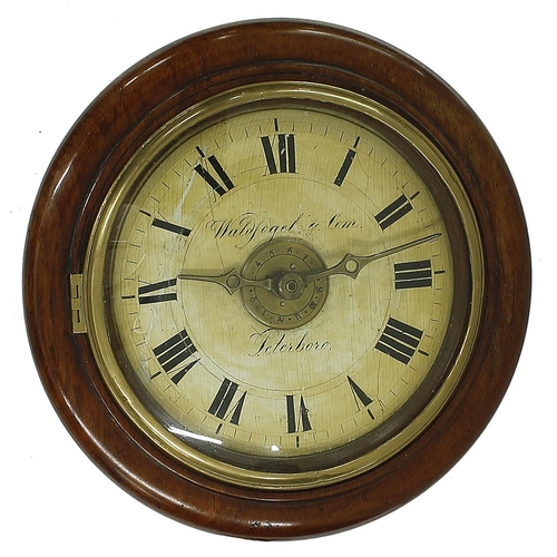 2618 - Small postman's alarm wall clock, the 5.5