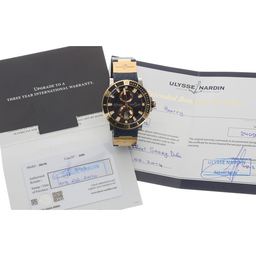 73 - Fine Ulysse Nardin Marine Diver Chronometer 1846 18ct and titanium automatic gentleman's wristwatch,... 