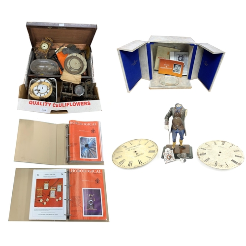 2125 - Large quantity of various clocks in need of restoration; also a quantity of clock movements and fitt... 