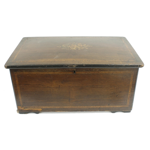 1367 - Rosewood music box with five bells, the 8.25