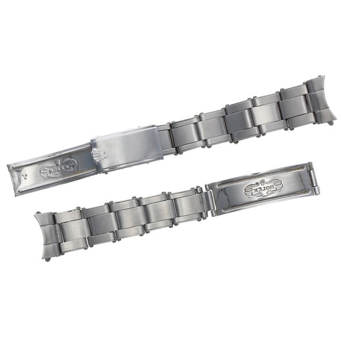 370 - Rolex Oyster rivetted expanding stainless steel gentleman's wristwatch bracelet, the clasp dated '4.... 