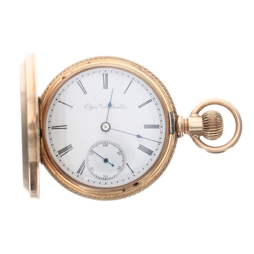 185 - Fine Elgin National Watch Co. 'G.M. Wheeler' 14k lever hunter pocket watch, serial no. 2690540, circ... 