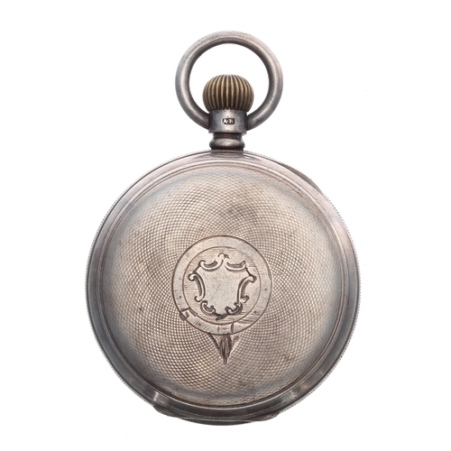 189 - American Waltham 'Hillside' silver lever pocket watch, serial no. 5077040, circa 1890, signed moveme... 