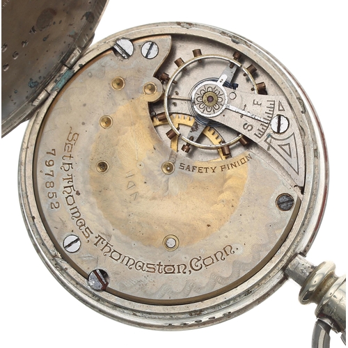 192 - Seth Thomas lever set pocket watch, serial no. 197852, circa 1889, signed movement with safety pinio... 