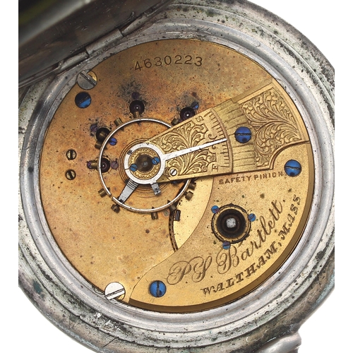 196 - American Waltham 'P.S. Bartlett' lever pocket watch, serial no. 4630223, circa 1889, signed movement... 