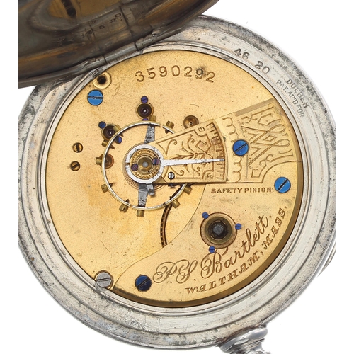 199 - American Waltham 'P.S. Bartlett' lever pocket watch, serial no. 3590292, circa 1887, signed movement... 