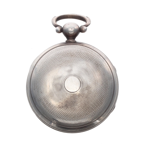 206 - Continental small 19th century verge silver pocket watch, London 1840, unsigned fusee movement with ... 