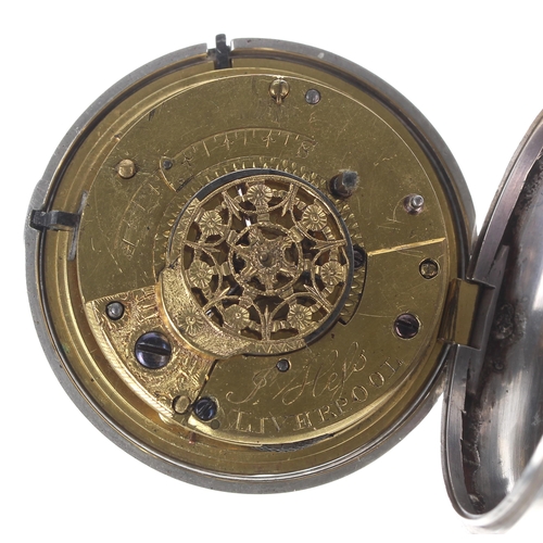 209 - George III silver verge pair cased doctors pocket watch, Chester 1800, the fusee movement signed J. ... 