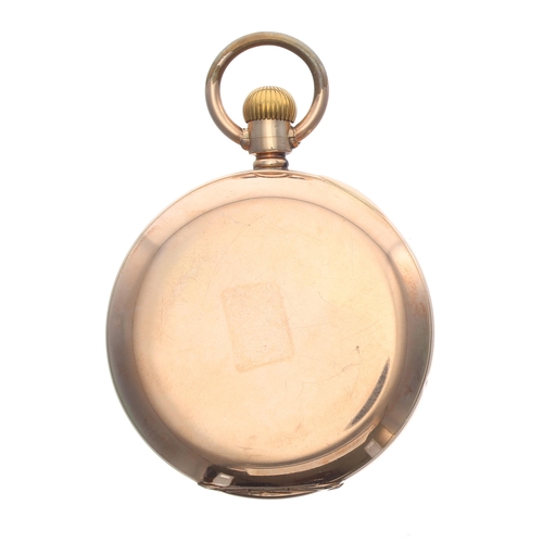 225 - Rolex 9ct lever pocket watch, London 1923, signed movement with compensated balance and regulator, 9... 