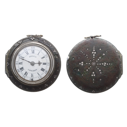 227 - Good 18th century English silver triple cased verge pocket watch, London 1765, the fusee movement si... 